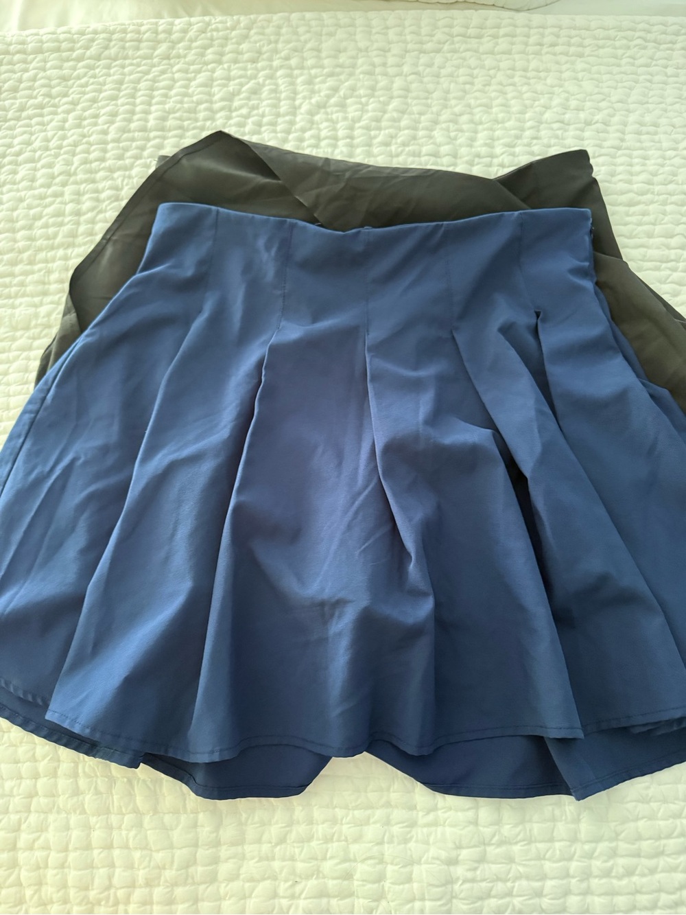 J. Crew Navy Blue Pleated Skater Skirt